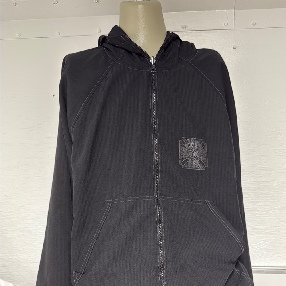 Black Zip Up Hooded Sweater